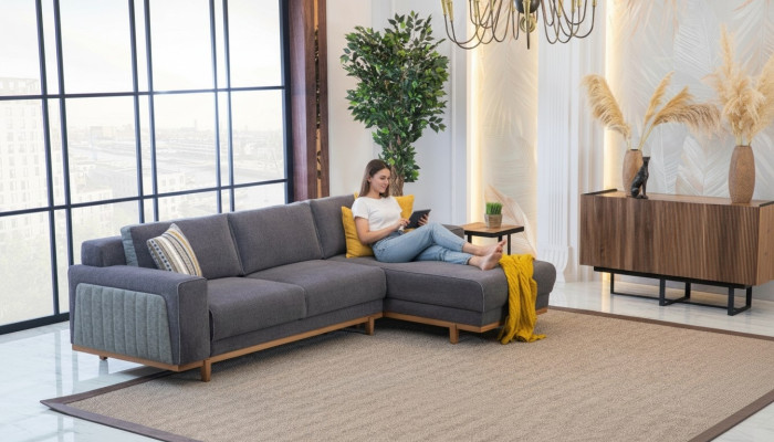 Luxe hoekbank L-vorm voor moderne woonkamers in nieuw en hoogwaardig design.