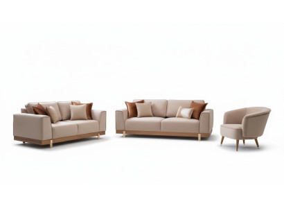 Luxe bankstel 3+2+1 zits fauteuil bank bekleding meubilair ontwerp 3-delig.