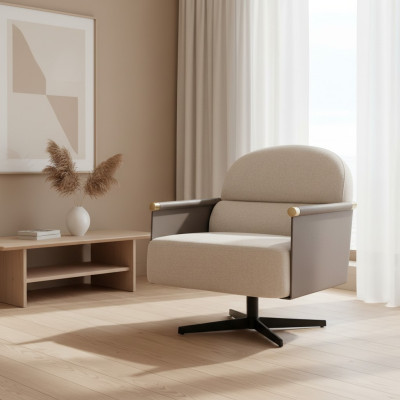 Stijlvolle fauteuil luxe lounge club draaistoel stoel ontwerp woonkamer