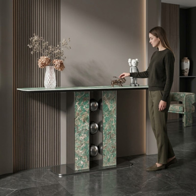 Moderne luxe console tafel ontwerper grijs hout woonkamer nieuw meubilair
