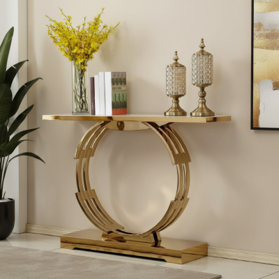 Console Luxe dressoir console tafel dressoir roestvrij staal woonkamer nieuw
