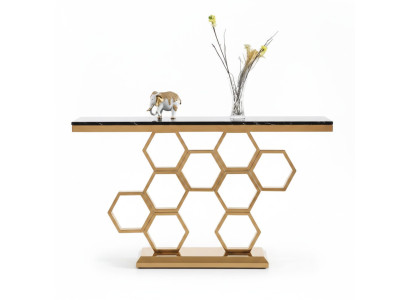 Console tafel Roestvrij Staal Goud Woonkamer Meubels Consoles 140cm Nieuw