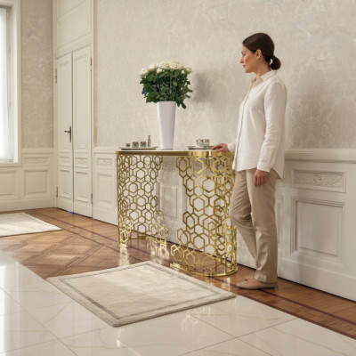Luxe console ontwerp consoles tafel meubilair dressoir inrichting goud