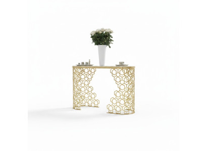 Luxe console ontwerp consoles tafel meubilair dressoir inrichting goud