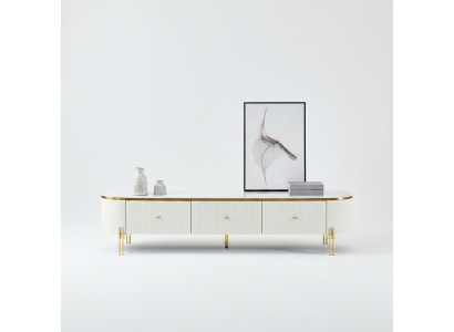 TV-standaard RTV Lowboard Wit Modern Woonkamer Sideboard Hout Nieuw