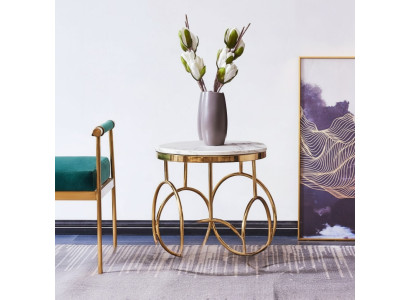 Bijzettafel Tafel Bijzettafel Designer Meubels Goud Rond Roestvrijstalen Tafel