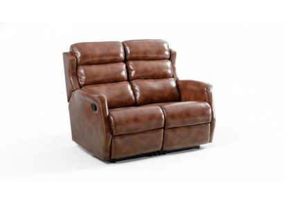 Sofa 2-zits Bruin Banken Stijl Luxe Woonkamer Modern Ontwerp Kunstleer
