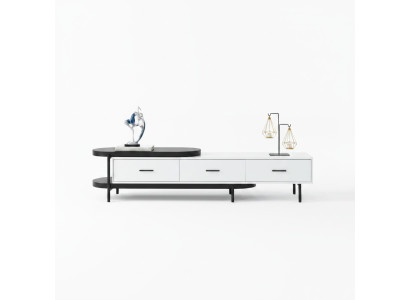 Woonkamer wandmeubel RTV Lowboard hout wit meubels nieuw modern design