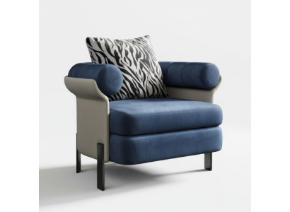 Fauteuil Lounge Designer Armstoel Gestoffeerde bank 1-zits woonkamer Nieuw