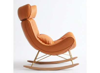 Design Bank Fauteuil Bankstel Bekleding Luxe Kunstleer 1-zits Nieuw Oranje