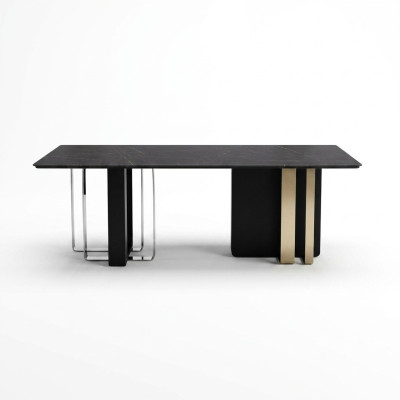 Zwarte houten eettafel eettafel eettafel stijl eettafel 180x90