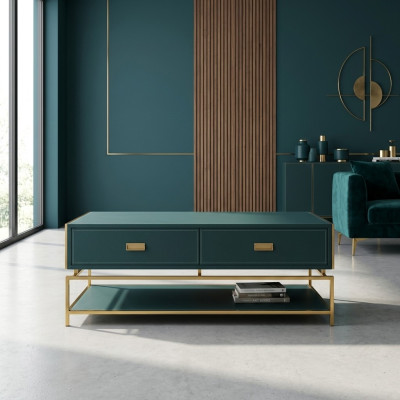 Woonkamer salontafel luxe design stijl modern salontafels hout groen