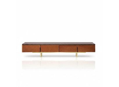 tv-standaard Oranje Materiaal Hout Stijl Modern Woonkamer 200cm Kasten