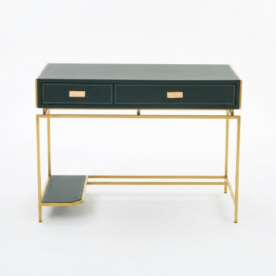 Computertafel Houten tafel groen kantoormeubelen bureau luxe meubels tafels