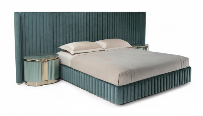 Slaapkamermeubels Tweepersoonsbed 2x Nachtkastjes Bedframe Nachtkastje