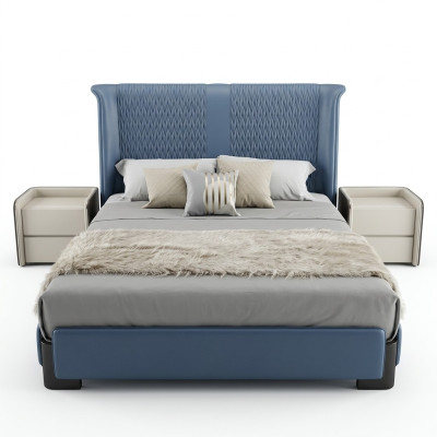 Slaapkamerset Bed 2x Nachtkastje 3 delen. Modern Luxe Bedgroep Nieuw