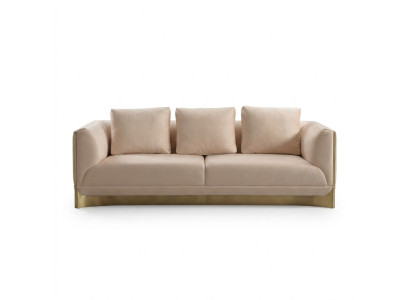 Bank 3-zits bankstellen Woonkamer Luxe Stijl Modern beige Bank Meubels