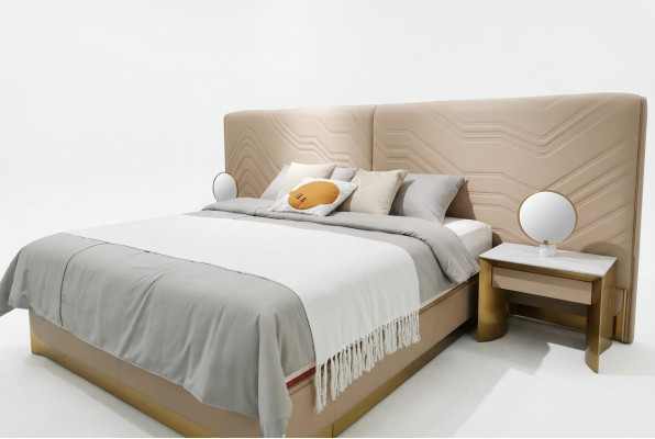 Elegant tweepersoons luxe slaapkamerbed stijlvol bed