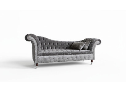 Grijze Chesterfield bank Bank bekleding 3-zits bank Bankstellen Bankstel Nieuw