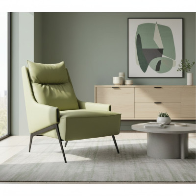 Woonkamer fauteuil 1-zits bank gestoffeerde luxe textiel design houten meubels