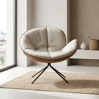 Stoel Zitter Ontwerp Woonkamer Bekleding Hout Eenpersoons Modern Wit Nieuw