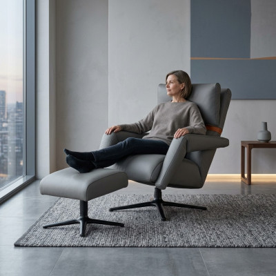 Luxe fauteuil meubels club lounge ontspannen kunstleer inrichting woonkamer