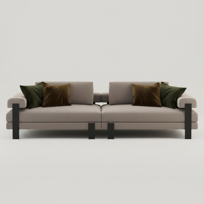 Bankstel 2 zits Textiel Hout Modern Bankstel Bekleding Ontwerp Luxe Nieuw