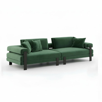 Bankstel 2-zitsbank Design Gestoffeerd Modern Textiel Stof Modern Tweezitsbank