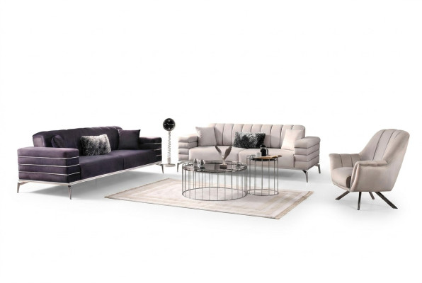 Bankstel 3-zits luxe meubels woonkamer bank bank bekleding 3-delig.