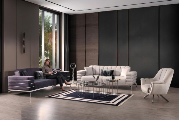 Sofaset 3 3 1 Ontwerp Bank Bekleding Banken Moderne Groep Set Nieuw