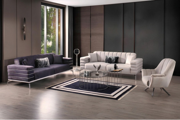 Sofaset 3 3 1 Ontwerp Bank Bekleding Banken Moderne Groep Set Nieuw