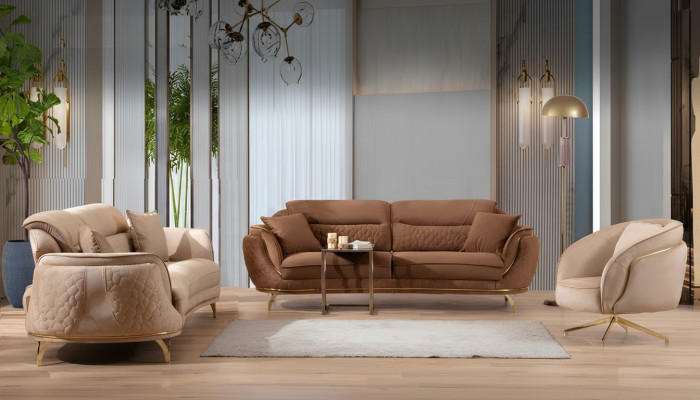 Bankstel 3 2 1 zits set design bank gestoffeerde banken modern luxe