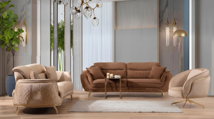 Bankstel in Italiaanse stijl Compleet set 3+3+1+1 zitsbankstel