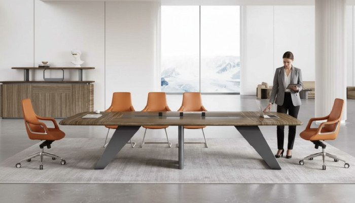 Houten vergadertafel Besprekingstafel Kantoorinrichting Designer tafels Nieuw