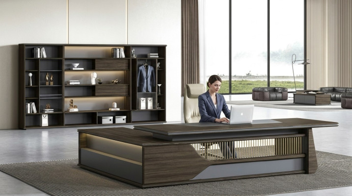 Hoekbureau Kantoorinrichting Directiekamer Meubeldesign Bureautafel