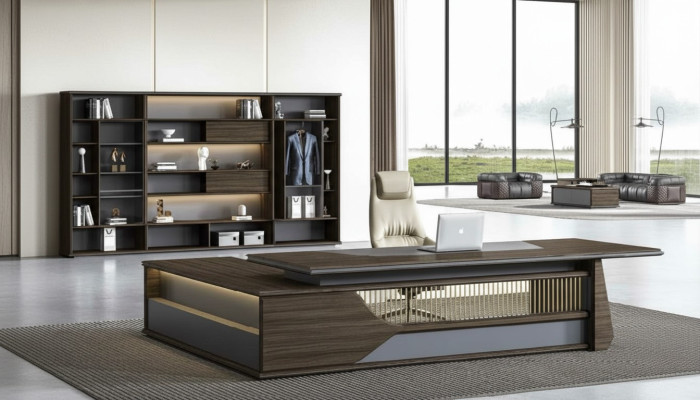 Hoekbureau Kantoorinrichting Directiekamer Meubeldesign Bureautafel