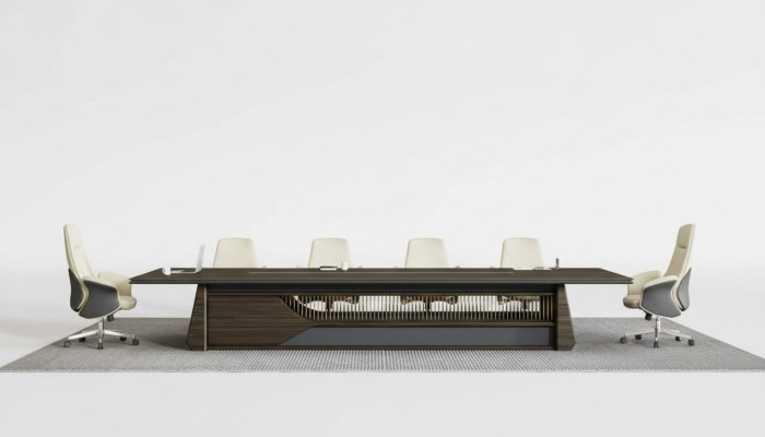 Conferentietafel Bespreektafel Luxe kantoormeubelen Moderne Bruine tafels