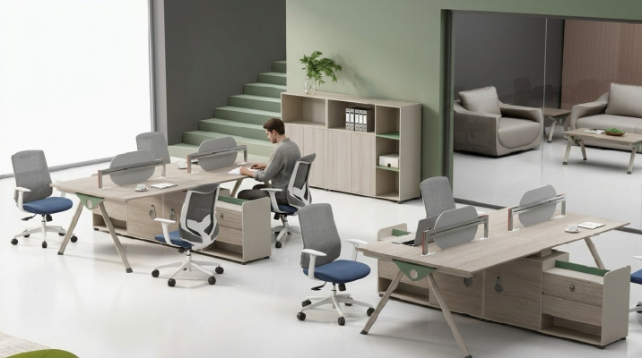 Werkkamer Houten kantoormeubelen Bureau Computertafel Luxe Nieuw