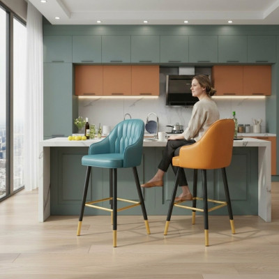 Barkruk Barkruk Stof Ontwerp Barkrukken Bar Kruk Eetkamer Nieuw