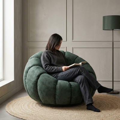 Fauteuil 1 zitplaats Stof Woonkamer Luxe Fauteuil Ontwerp Grijs Modern Nieuw.
