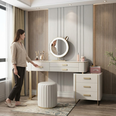 Slaapkamer kaptafel kaptafel make-uptafel spiegel laden