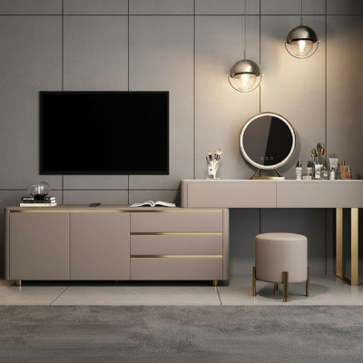 Make-up tafel met RTV laden spiegel luxe console slaapkamer