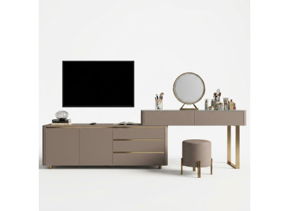 Make-up tafel met RTV laden spiegel luxe console slaapkamer