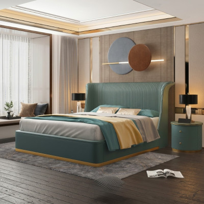 Ontwerper bed slaapkamer bedden inrichting hotel luxe bekleding nieuw