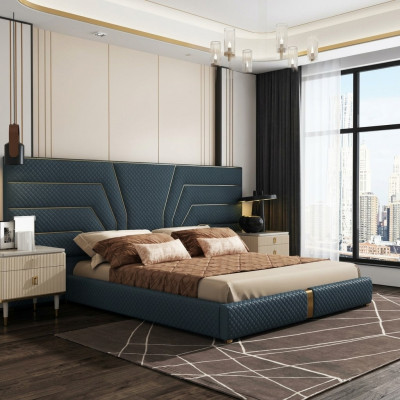 Luxe slaapkamer bed dubbele bedden design meubels bedframe hotel