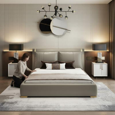 Modern slaapkamer bed Luxe dubbel 180x200 meubels bedden inrichting