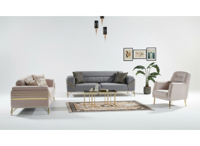 Exclusieve bankstel set 3+3+1 3-delig 2x Bank Stoel Relax Luxe set