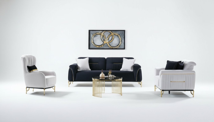 Ontwerp woonkamerset bankstel 3+3+1 woonkamer meubel sets fluweel