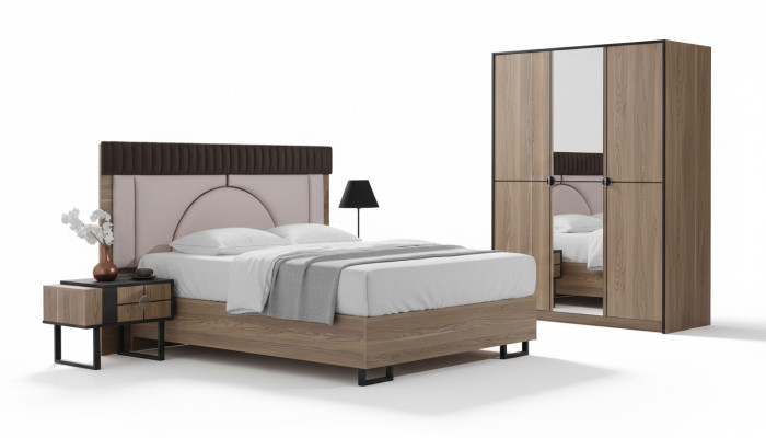 Slaapkamer set Luxe Compleet Bed + 2x Nachtkastjes 3-delig Modern Set Nieuw