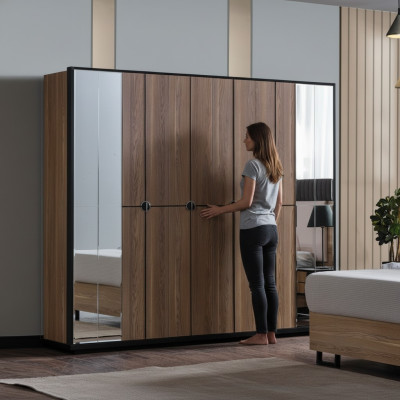 Kledingkast Kasten Kast Ontwerp Hout 246 cm Modern Meubels Nieuw